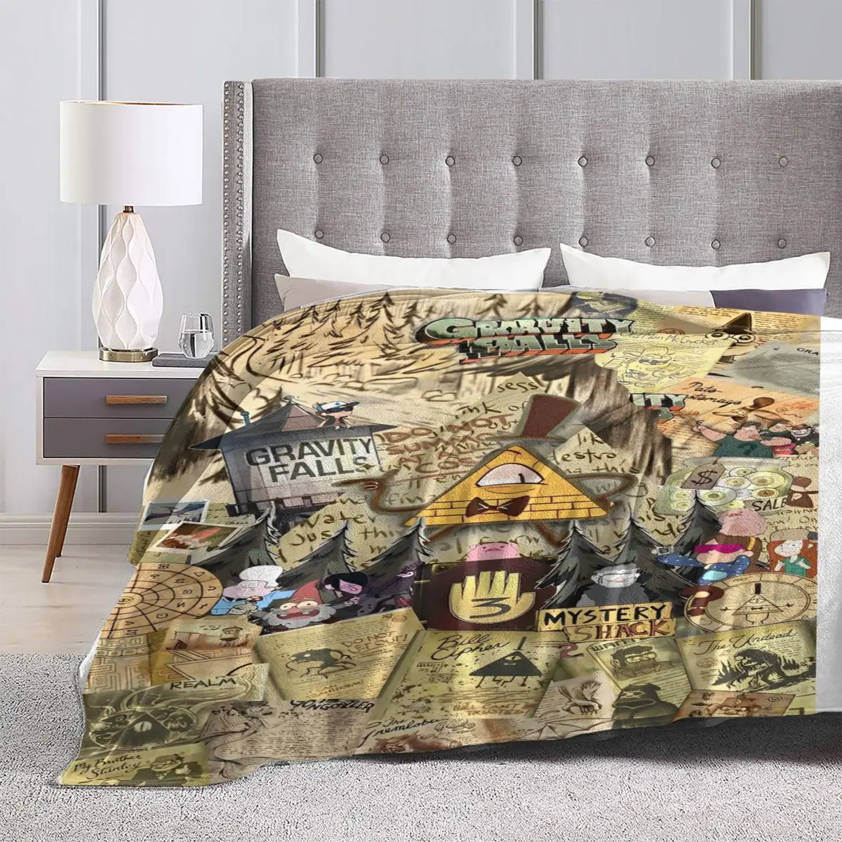 Soft Blanket Airplane Travel Gravity Falls Throw Blanket Flannel Bedspread For Couch Chair Comfortable Sofa Bed Cover