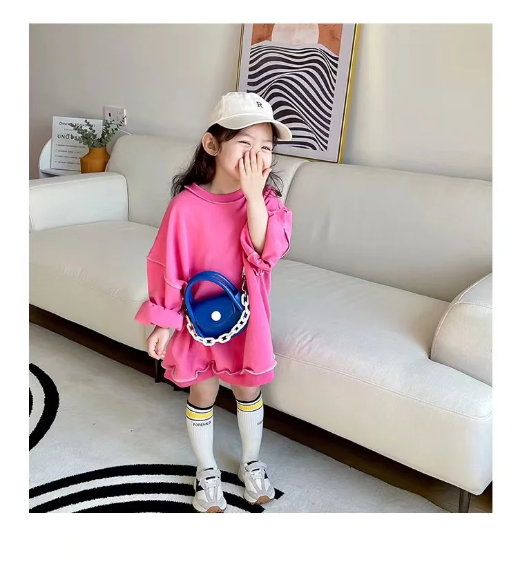 Toddlers Candy Colors totes Children's acrylic chain handbags Girls Purses stylish shoulder bags Kid design mini wallets NA0189