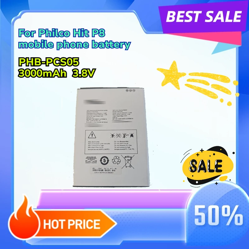 

High quality For Philco Hit P8 mobile phone battery PHB-PCS05 3000mAh 3.8V battery