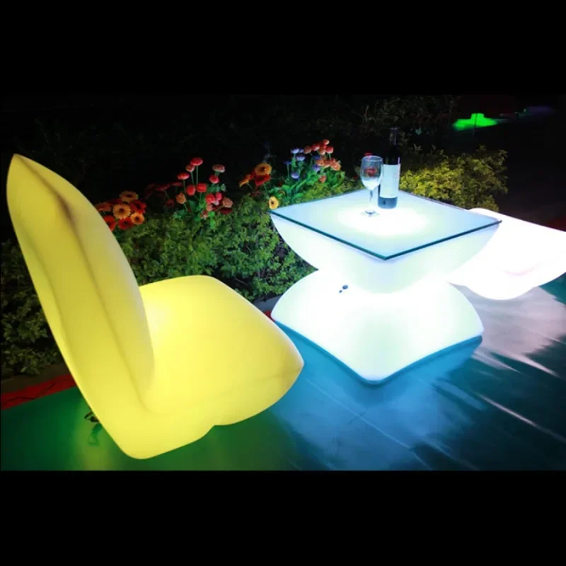 Value added hotels, hotels, colorful bar chairs, tea tables, waterproof LED illuminated stools, sofas, LED dining tables