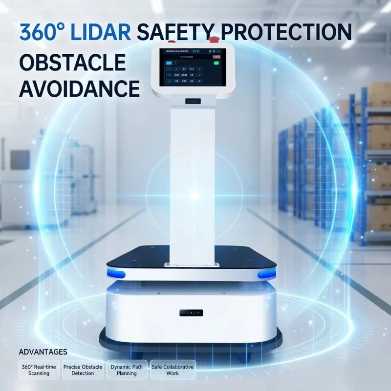 AGV Delivery Robot Bidirectional Travel Function Automated Guided Machine Improve Passage Efficiency Within Limited Width