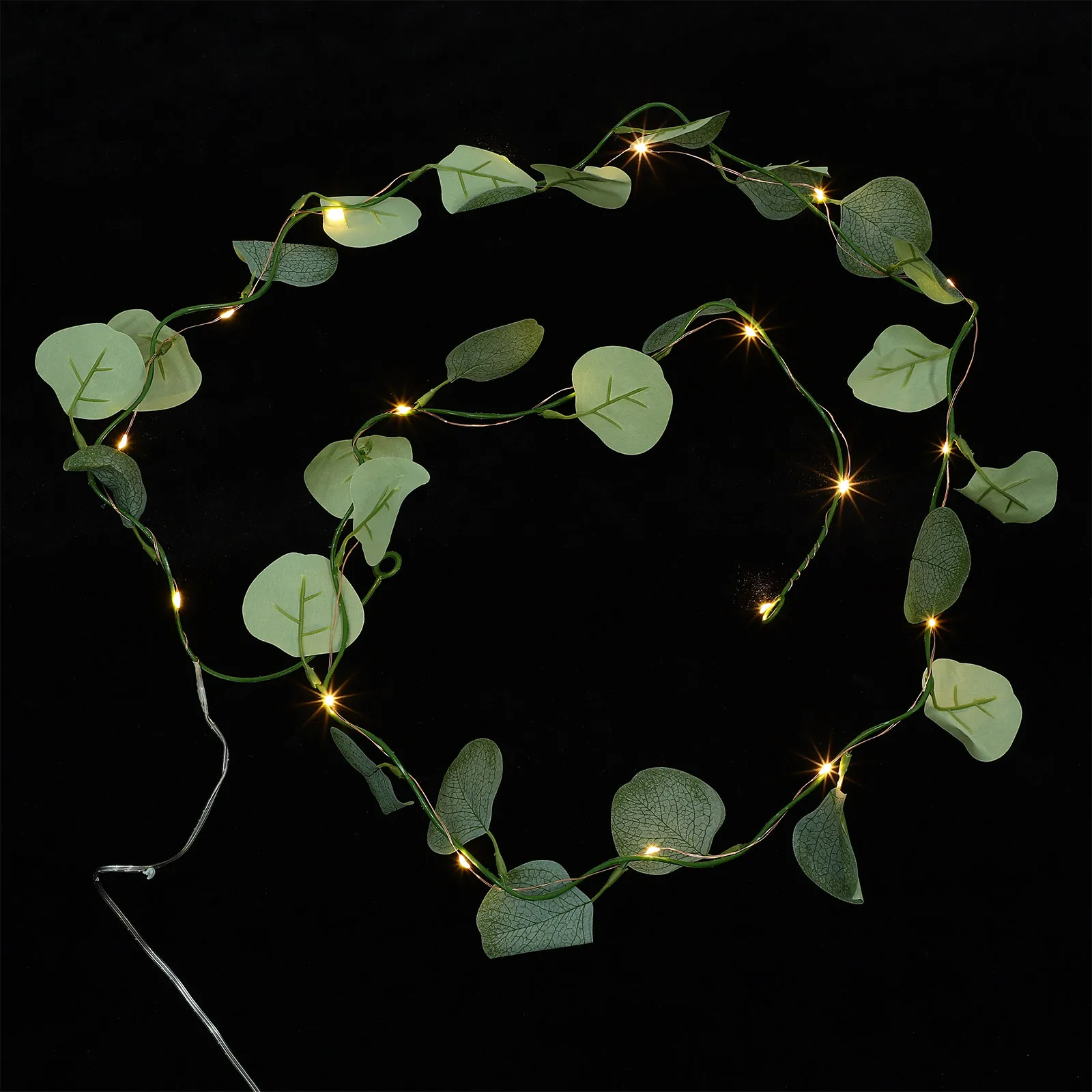 

2 M Rattan Lamp Greenery Vine Eucalyptus Leaves Fairy Light Mini Led Garland Vines Indoor Faux Copper Lights Wire