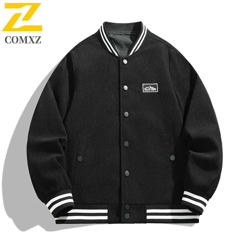 

COMXZ Luxury Mens Jacket Comfortable American Style Jackets Casual Baseball Collar Outdoor Lightweight Autumn New Clothing