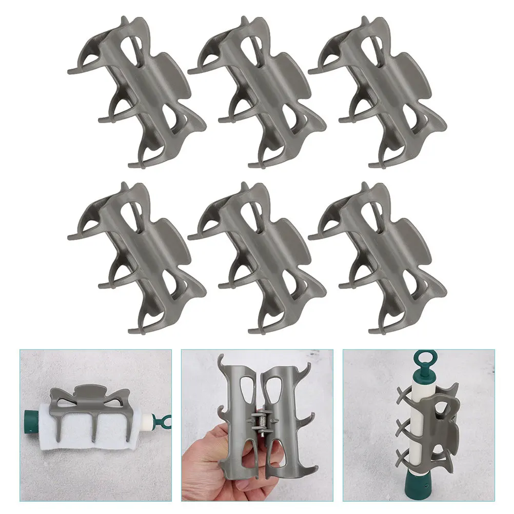 

6Pcs Hot Roller Clips Heat Resistant Hair Curler Claw Clips Hair Section Styling Tools Secure Grip Roller Jaw Clamps for Women