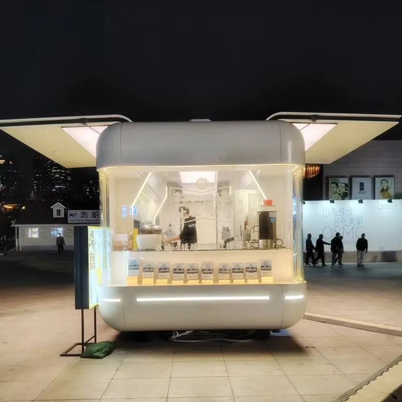 2025 New Fully Equipped Mobile Food Trailer - Coffee Burger Fries Ice Cream Full Kitchen Street Vending Truck