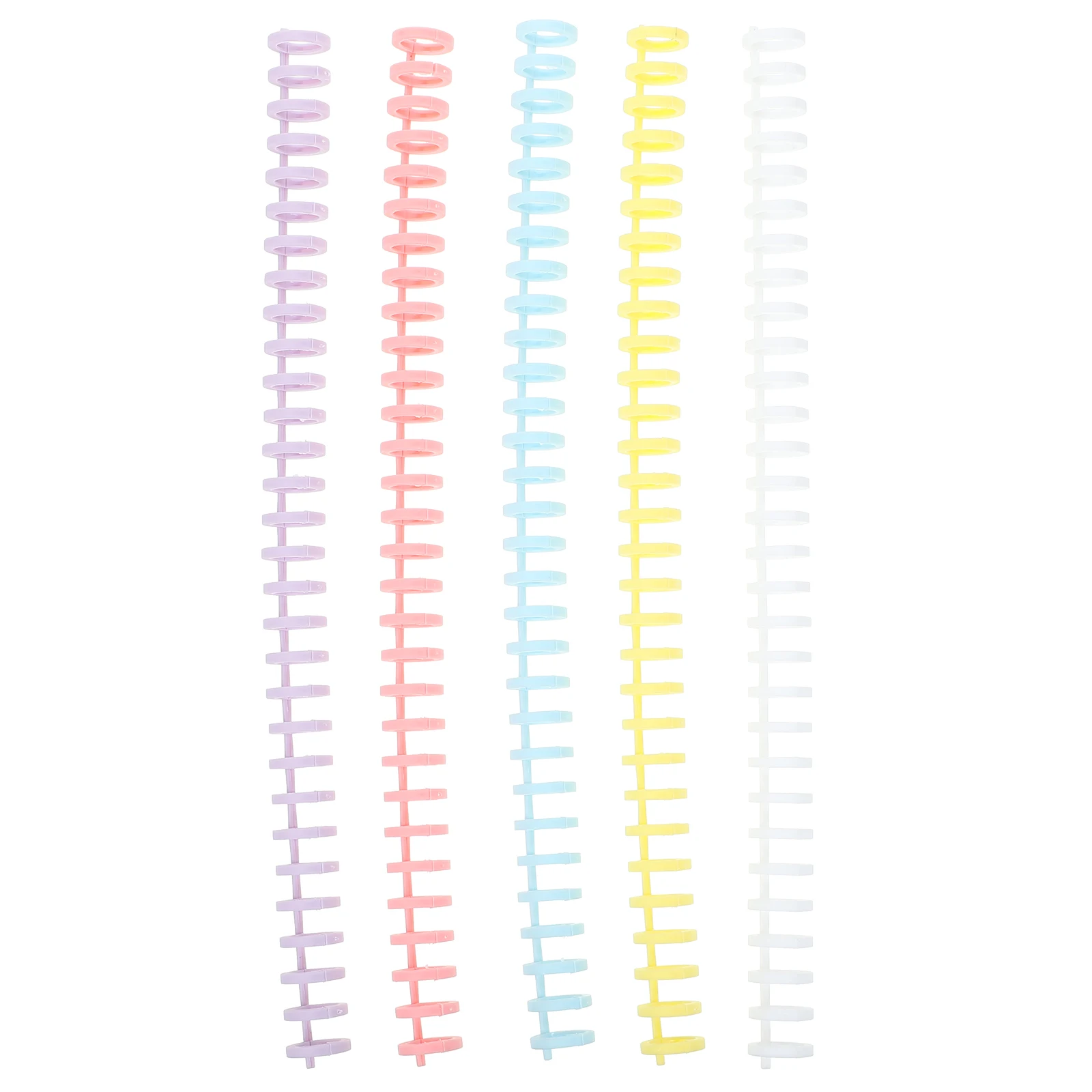 10 Pcs Binder Ring Colored Loose-leaf Rings Book Binding Strip Notebook Plastic