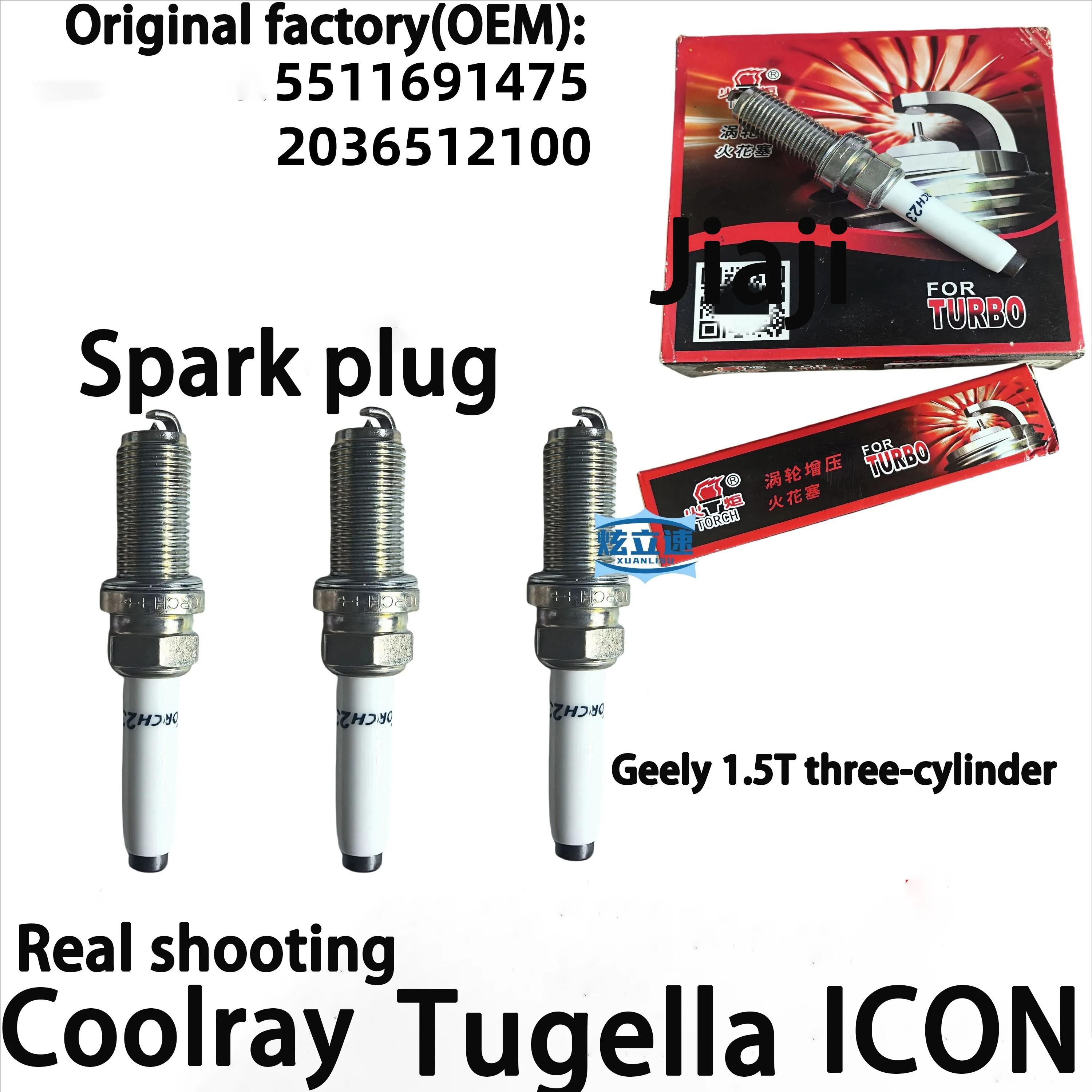 

Suitable for Geely Jiaji Tugella ICON Coolray 1.5T engine spark plug