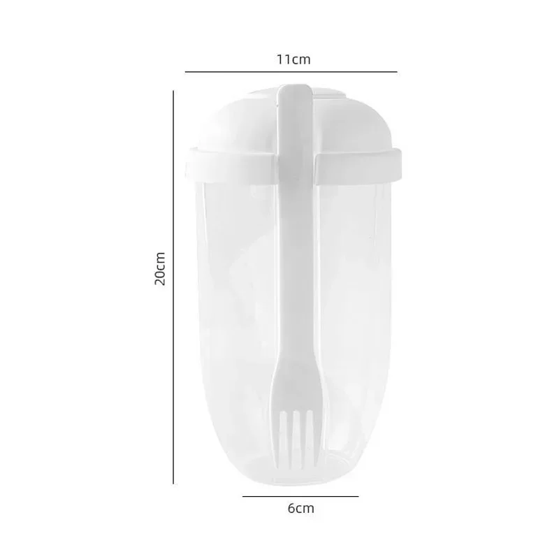 Breakfast Salad Cup with Spoon with Lid Mason Cup Yogurt Cup Large Capacity Portable Multifunctional Mug Kitchen Tools image 6