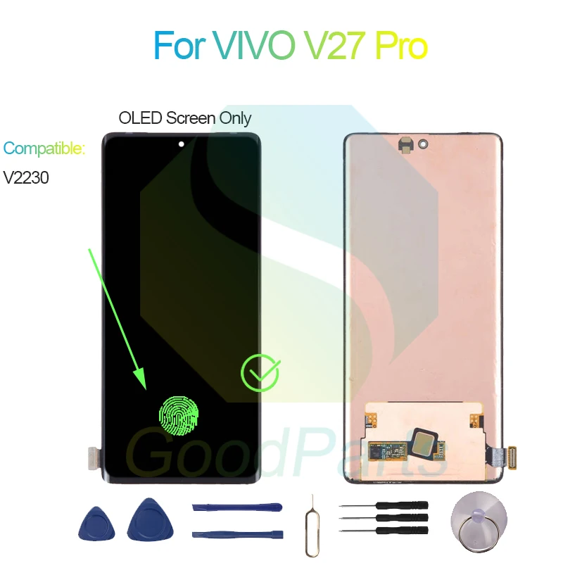 For VIVO V27 Pro Screen Display Replacement 2400*1080 V2230 For VIVO V27 Pro LCD Touch Digitizer