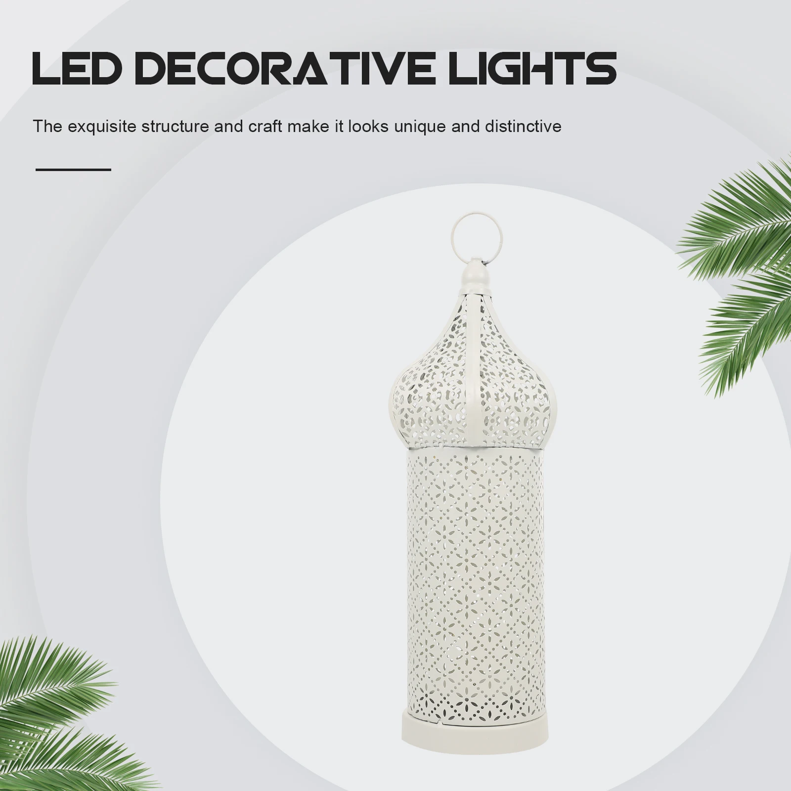 

Iron Art LED Retro Decor for Home Bedroom Balcony Desktop Iron Art Lantern Office Glowing Adorn Warm Atmosphere Gift