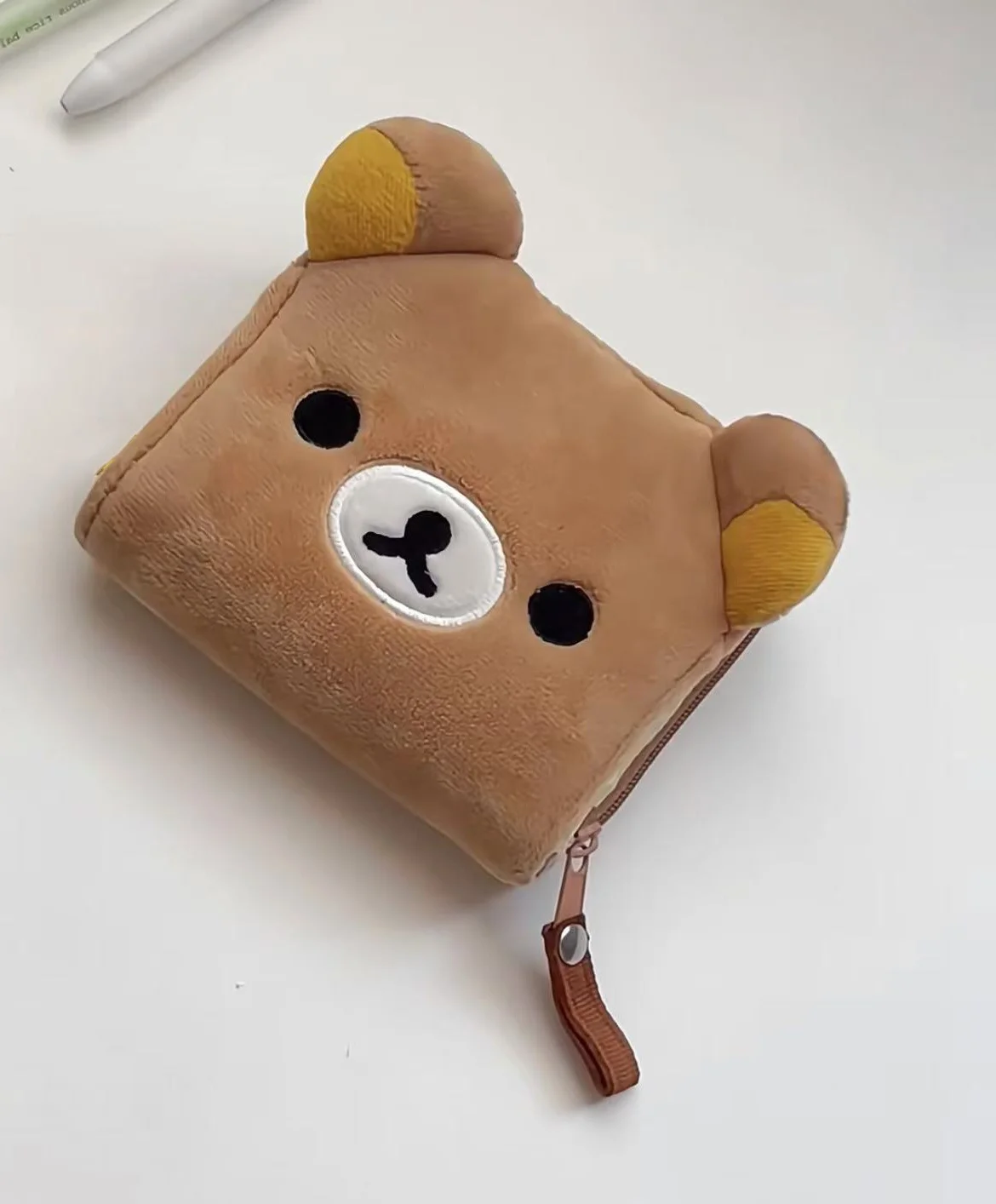 Cute Rilakkuma Classic Coin Purse Card Bag Short Wallet Japanese Cartoon Plush Storage Bag Birthday Gift