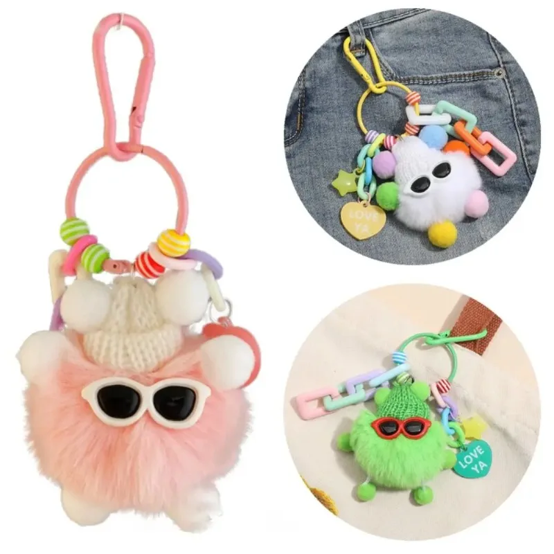 Imitation Otter Rabbit Fur Cute Little Coal Ball Bag Pendant Backpack Exquisite Doll Hanging Decoration Cartoon Doll Keychain