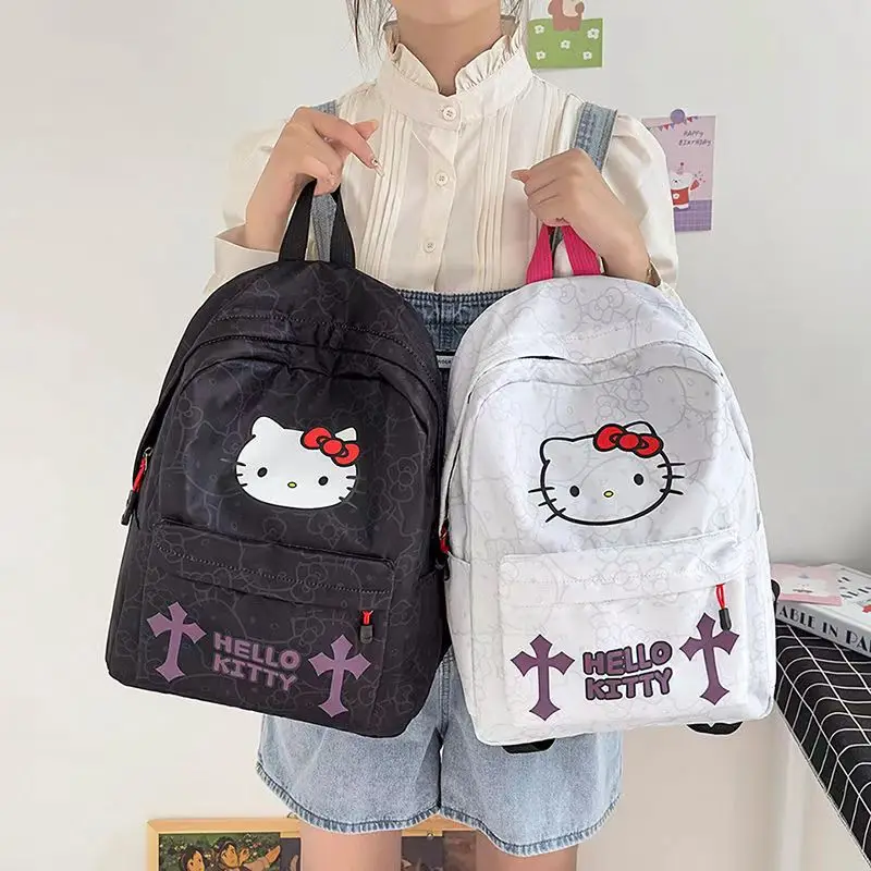 

Рюкзак Hello Kitty в стиле аниме Sanrio, школьный ранец с милыми рисунками из мультфильмов, вместительный компьютерный рюкзак, Подарочный ранец для студентов