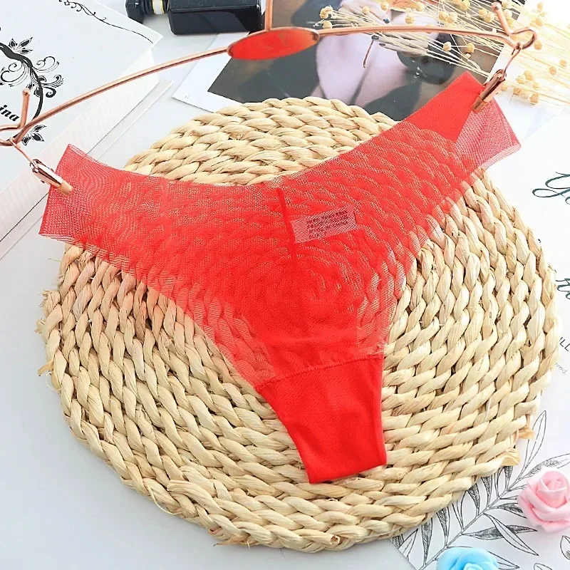 جديد مثير سراويل النساء الملابس الداخلية سوبر شفافة سلس ثونغ امرأة G سلسلة الدانتيل الملابس الداخلية الإناث ملخصات سراويل #3