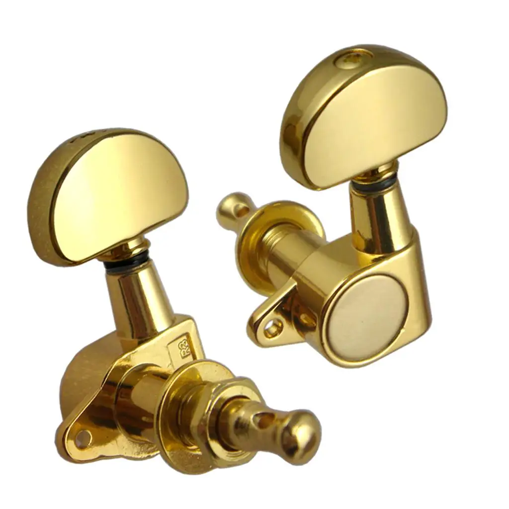 3R+3L Tuning Key Peg Tuners Machine Head for Acoustic Electric Guitar Gold