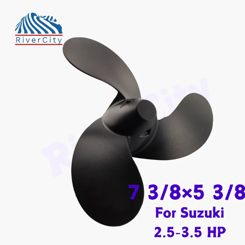 

7 3/8×5 3/8 Outboard Propeller For Suzuki 2 hp 2.2 hp 3 hp Boat Aluminum Alloy Screw 3 Blade Pin Drive Marine Engine Part