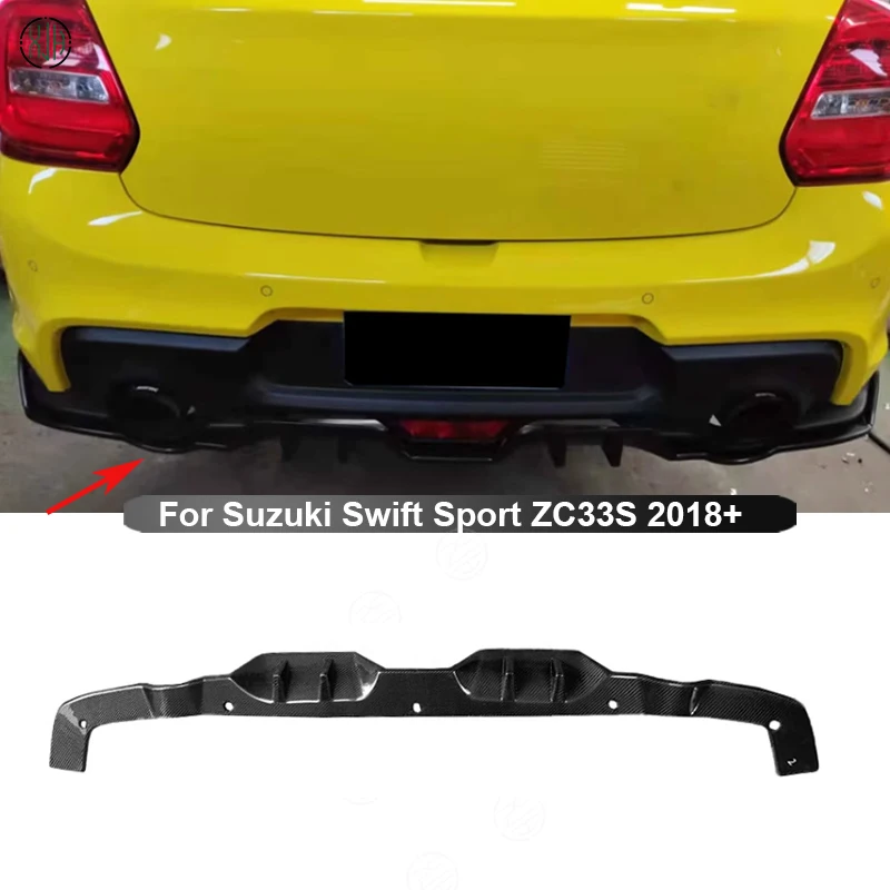 

Carbon Fiber Car Rear Bumper Lip Diffuser Spoiler For Suzuki Swift Sport ZC33S 2018+ Upgrade Body kit