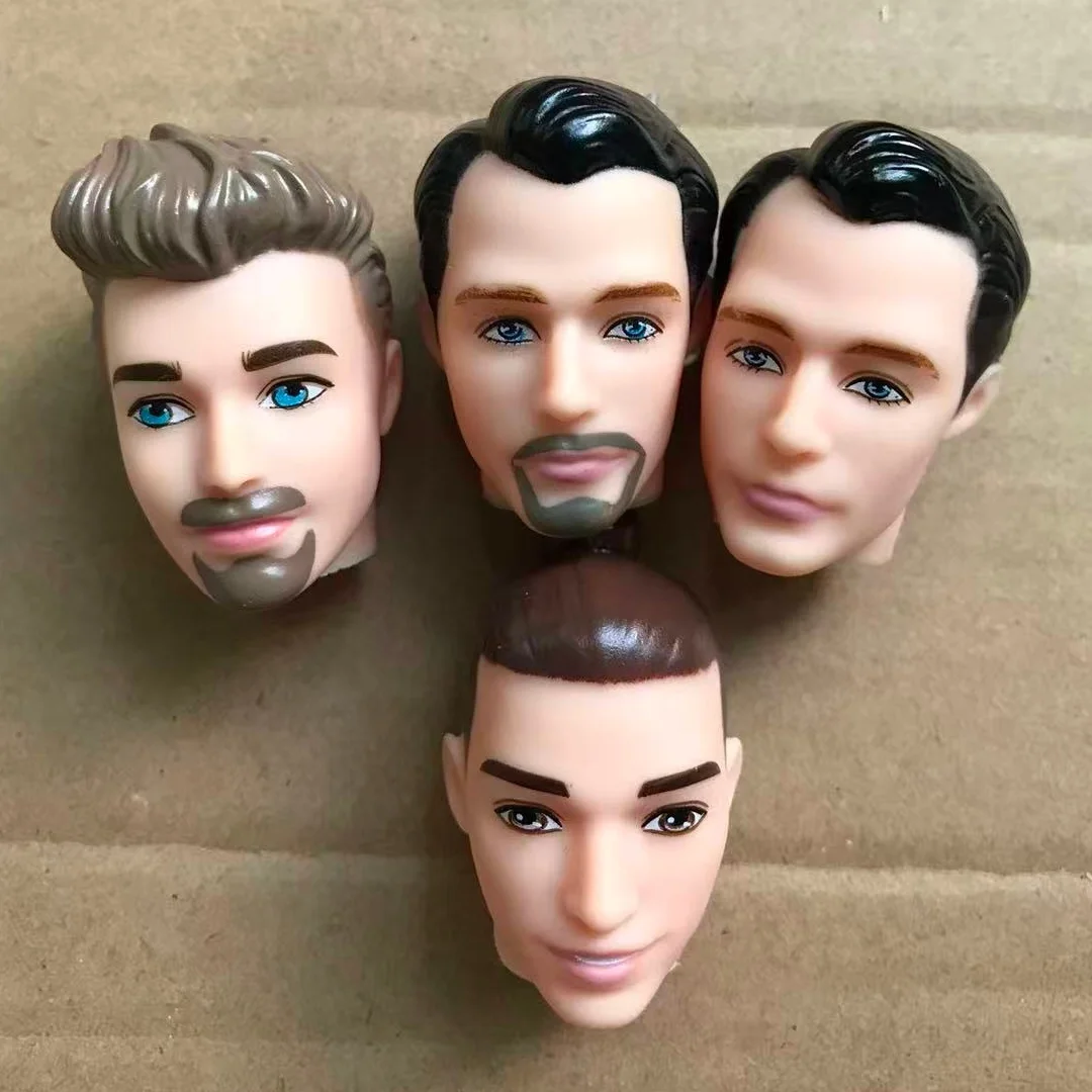 1/6 Scale Male Doll Head with Super White Beige Brown Skin for DIY Makeup Practice Collectible Figure Accessory Part