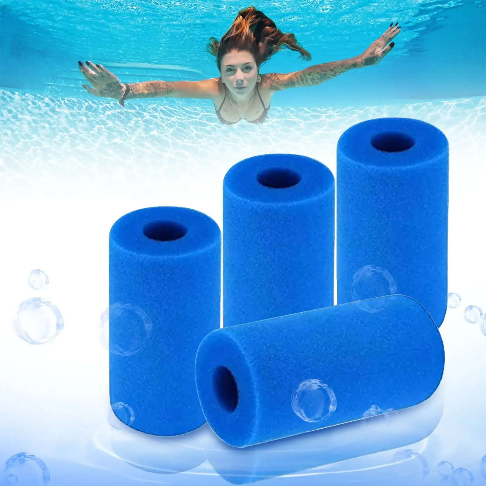 Foam  Filter Cartridge Garden Accessor Filter For Swimming Pool Reusable For Intex Type I/II/VI/D Washable Swimming Pool