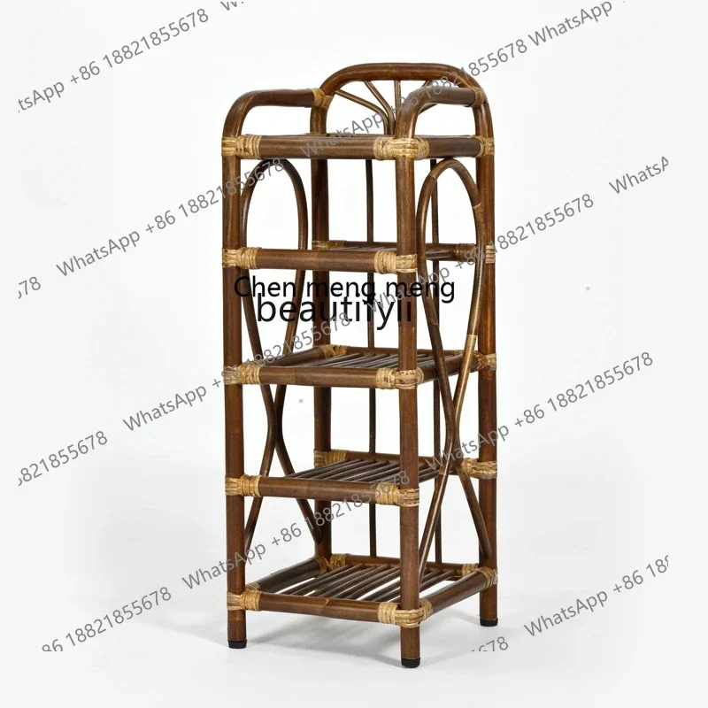 

new styleRattan Entry Shoe Rack Multi-Layer Simple Corner Shoe Storage Rattan Rack Storage Rack ss 7304