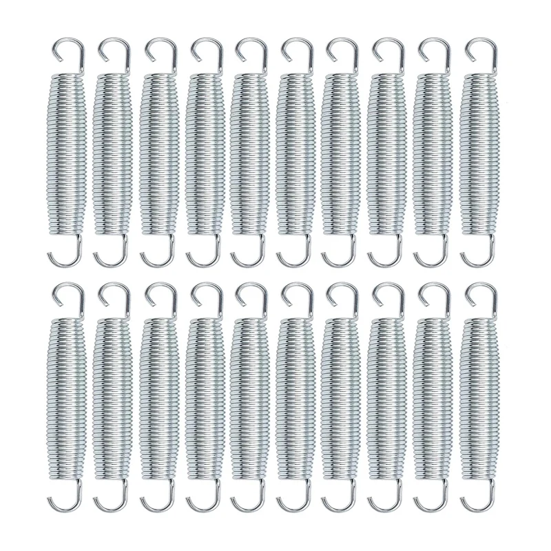 NEW-20Pcs 5.5 Inch Trampoline Springs Heavy Duty Galvanized Steel High Tensile Replacement Trampoline Accessories