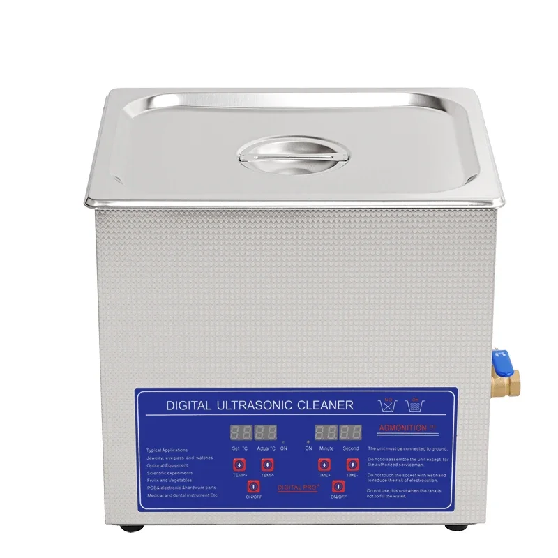 Blue Whale Digital Vevor Ultrasonic Cleaner Machine 10L for Hardware Metal Parts With Heating Function