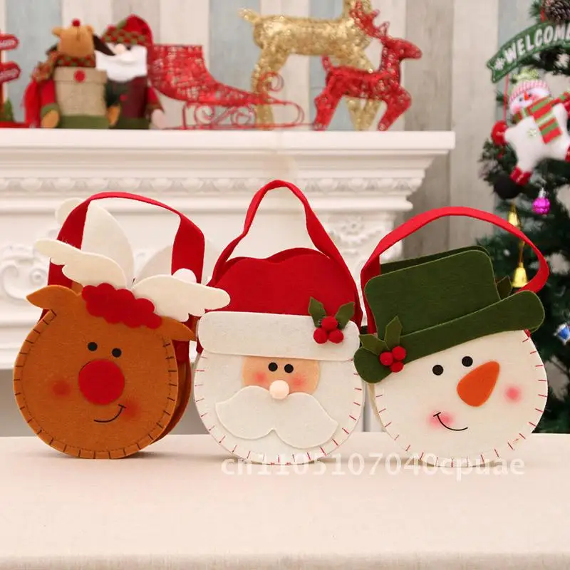 

Non-Woven Christmas Gift Bag Apple Design Candy Packaging Decorative Holiday Gift Bag for Christmas Decoration