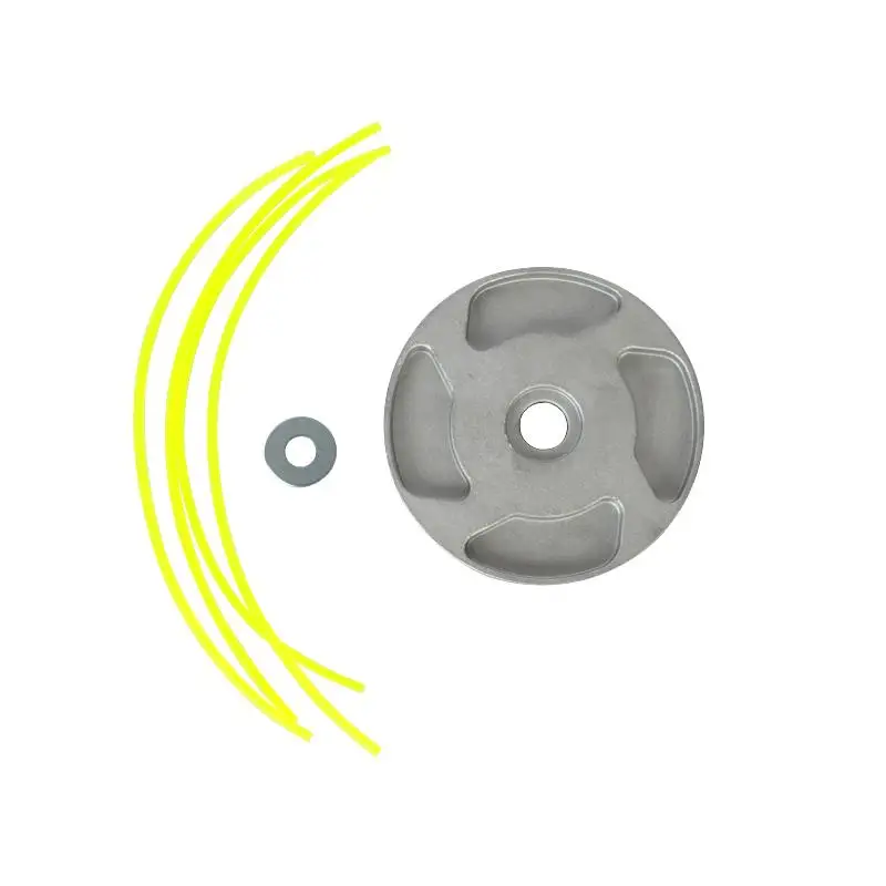 อะไหล่หัวตัดหญ้าอะลูมิเนียมพร้อมหัวตัดหญ้าแบบแปรง 4 เส้น อุปกรณ์เสริมเครื่องตัดหญ้าสำหรับสนามหญ้า