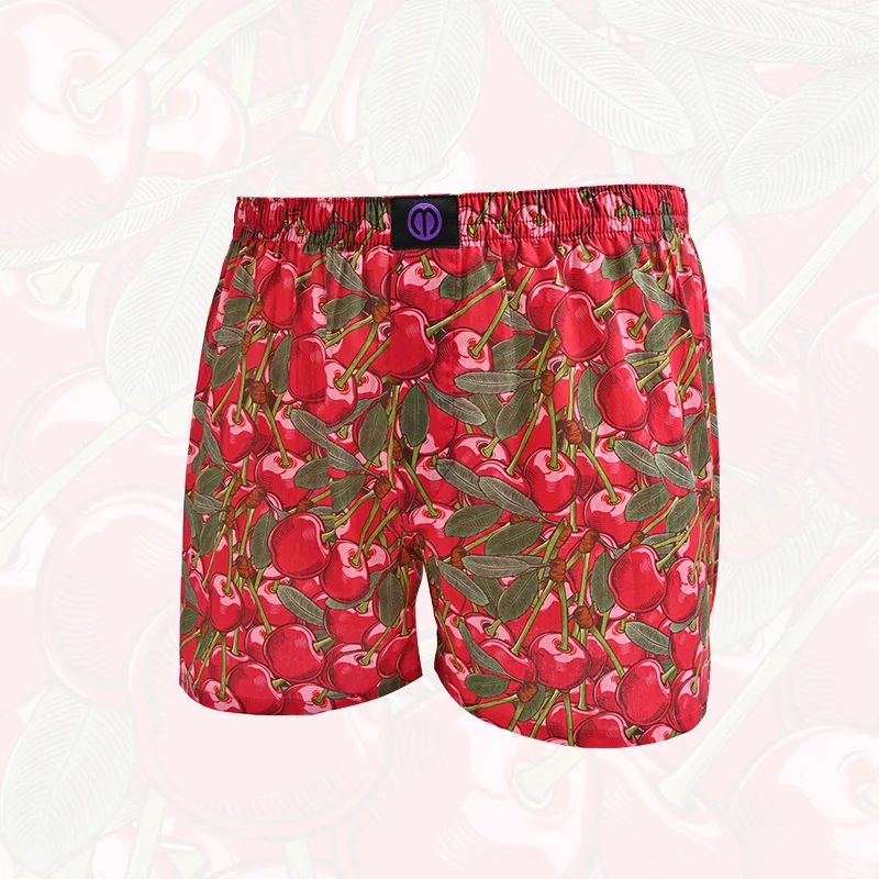 Red cherries Underwear Women Pattern Cotton Comfortable Breathable Shorts For Home Leisure Korean Style Pajama Shorts