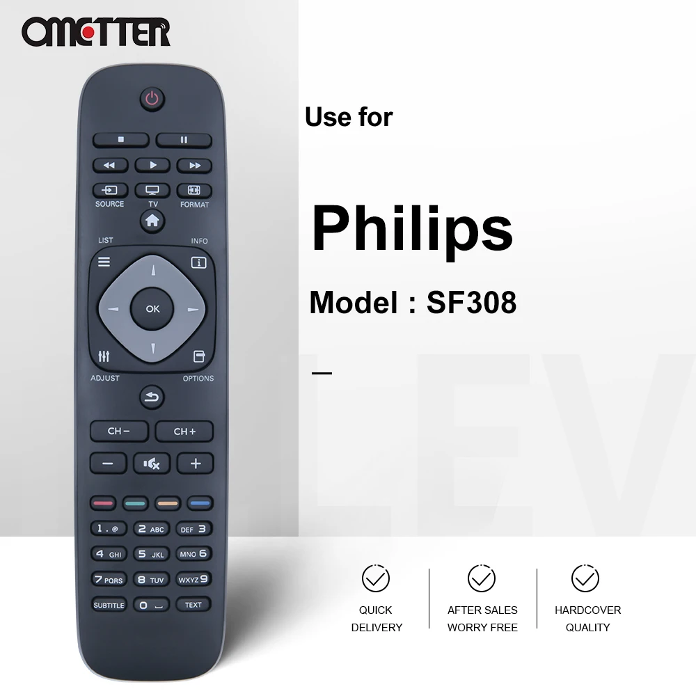 New SF308 For Philips TV Remote Control 39PFL2608/F7 26PFL4907