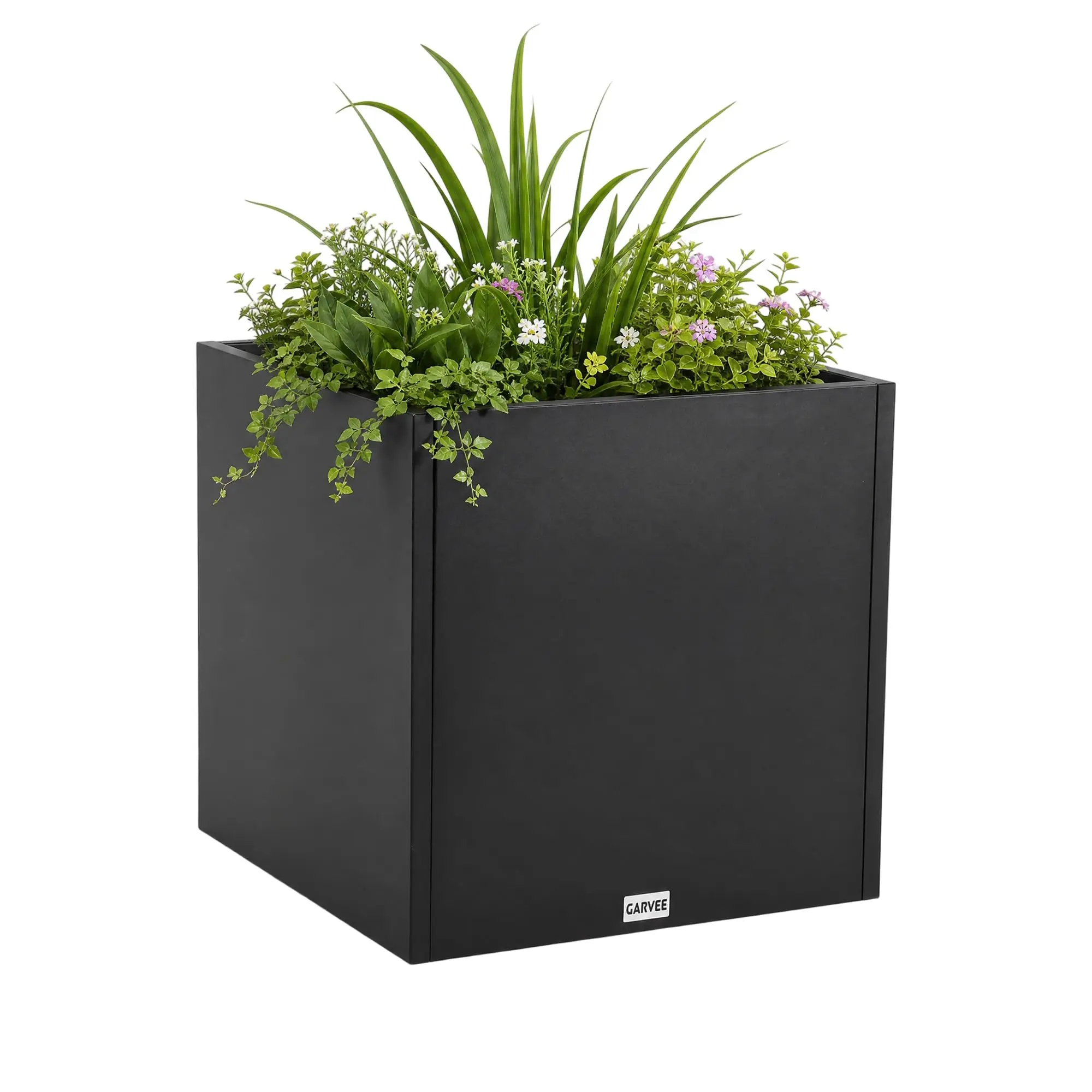 Heavy-Duty Square Metal Planter Box / Raised Garden Bed Cube - Double-Layer Iron Frame - Adjustable Divider for Vegetables & Flowers - Outdoor Patio/Porch/Backyard