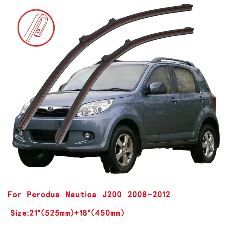 

For Perodua Nautica J200 2008-2012 Car Windshield Wiper Blade Front Windscreen Brushes Washer Window Cleaning Replacement Parts
