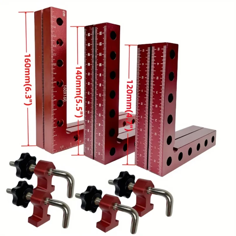 3pcs 90 Degree Positioning Squares Right Angle Clamps - Corner Clamps for Woodworking Tools, Right Angle Clamp, Drawers