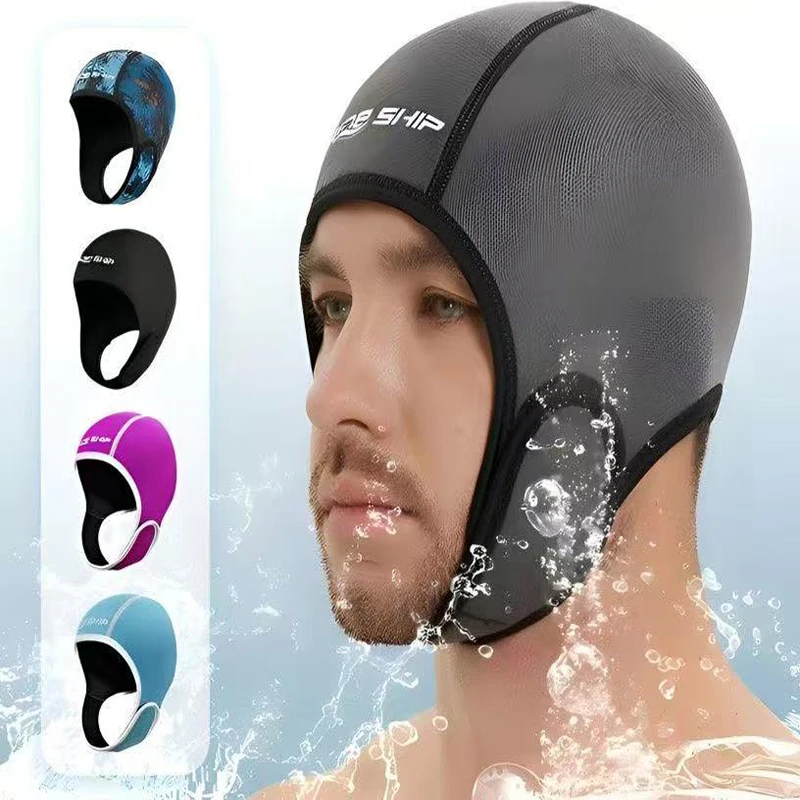 

2mm Neoprene Scuba Diving Hood Ear Protection Swimming Cap Surfing Hat,Stretchable Surfing Swimming Cap With Chin Strap