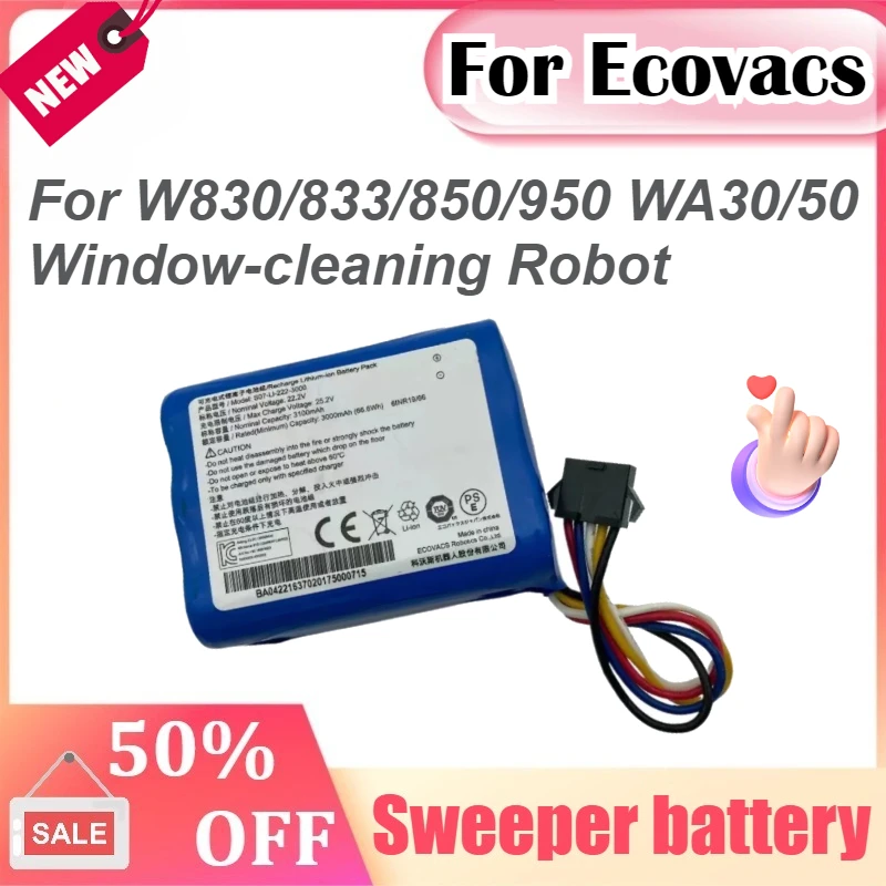 

For Ecovacs Cleaning Robot W830/833/850/950 WA30/50 Battery Accessories Window-cleaning Robot Battery