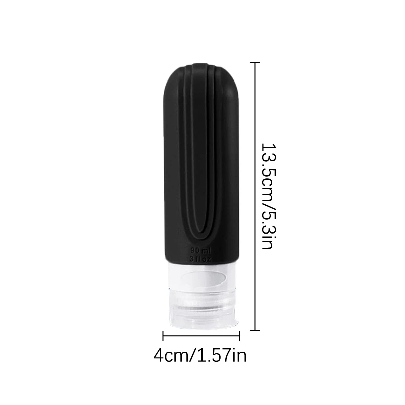 4 pezzi bottiglie di cosmetici da viaggio in silicone contenitori vuoti da spremere bottiglia riutilizzabile a tenuta stagna per lozione balsamo shampoo