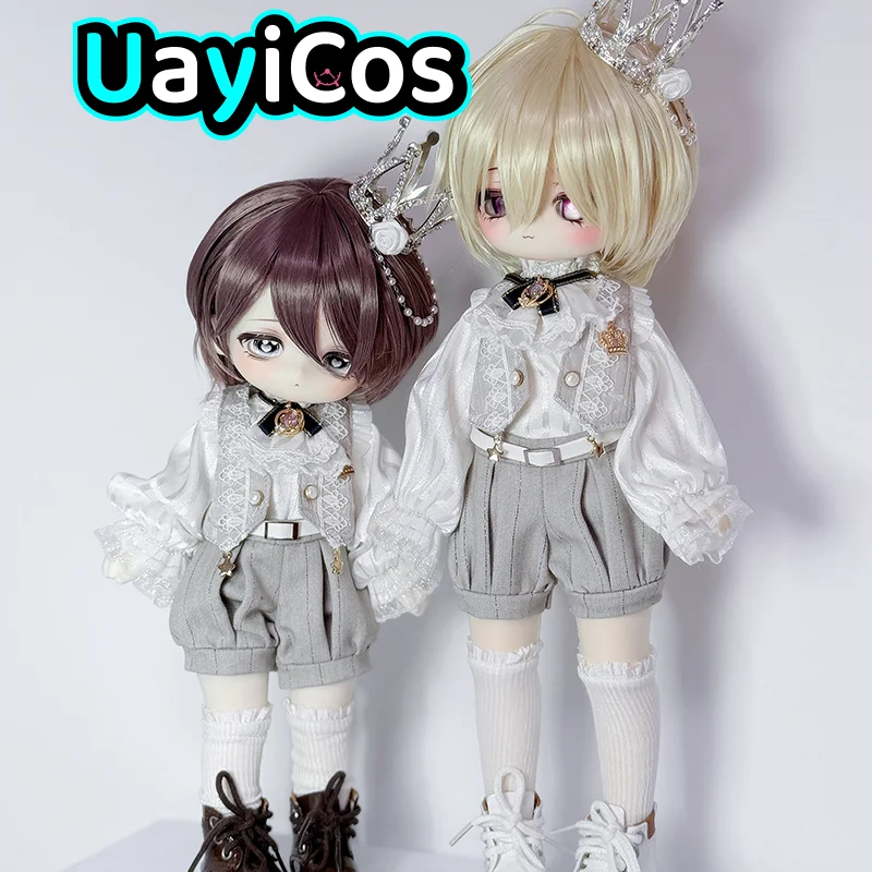 Ropa para muñecas BJD, pijamas del Principito, camisa, pantalones, pajarita, corona, tamaño 1/6, traje, accesorios para muñecos de peluche, juguete de Anime para niños