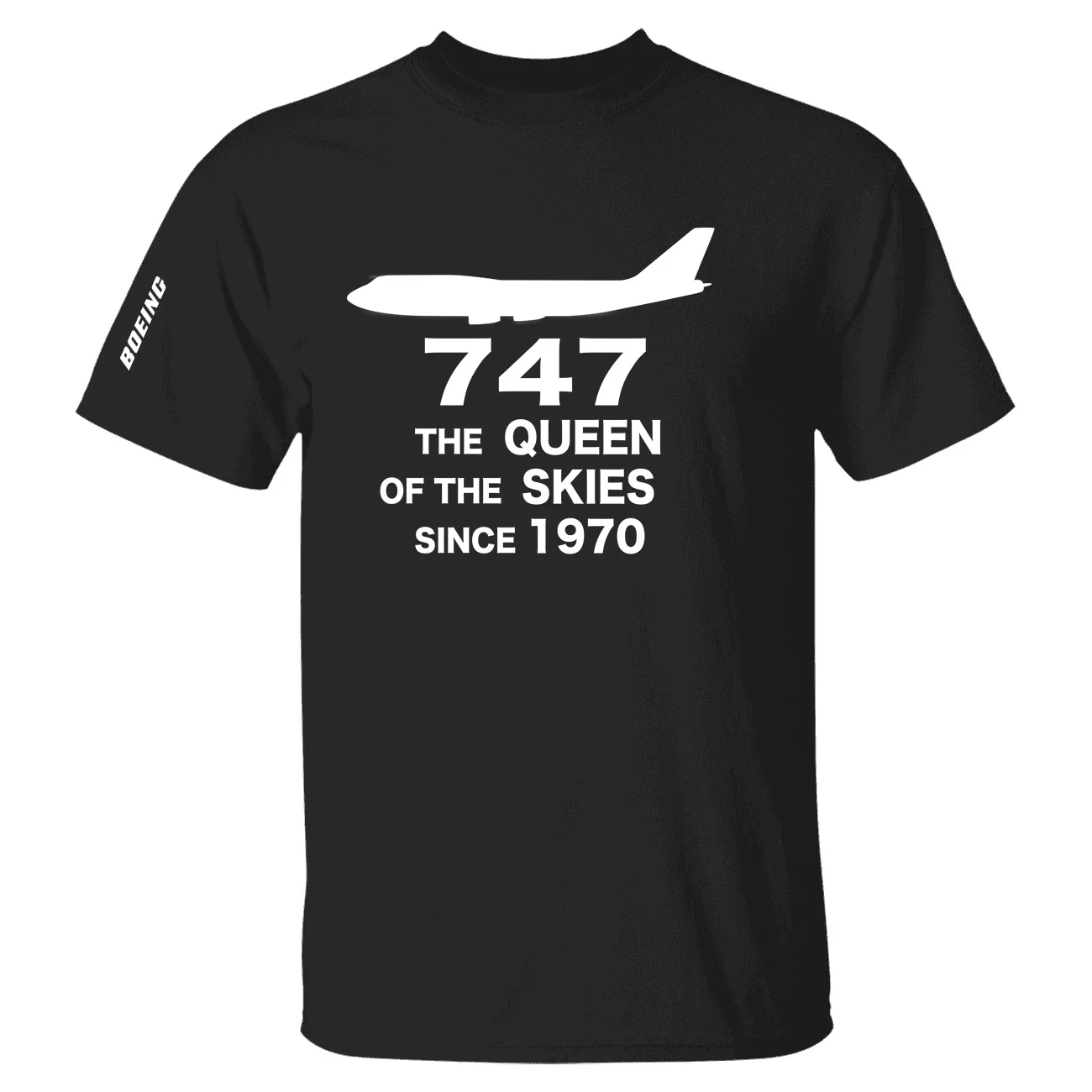 Boeing 747-1970 Aviation Flight Pilots Short Sleeve T-shirts Cotton Men Women Graphic T Shirts