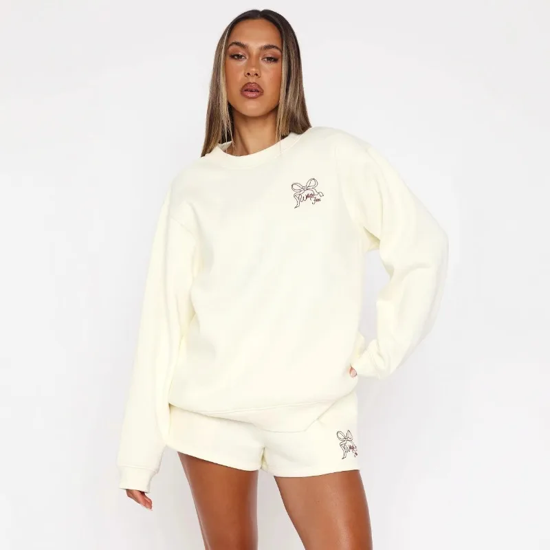 Sweat à capuche Anime pour femme, sweat-shirt, nœud doux, vêtements chics, nouveau, 2025
