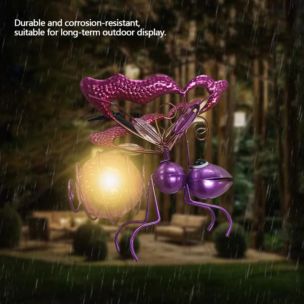 LED Solar Iron Insect Fairy Li - Lighting Bug Decor 评论和价格