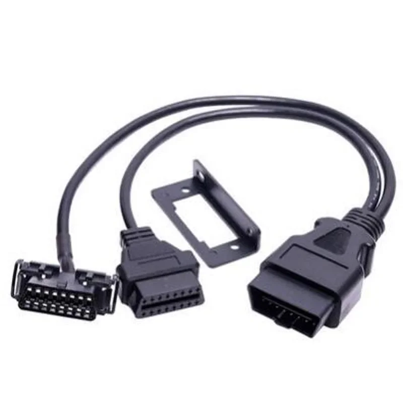 A+ Military Line for IOS J1850 CAN-BUS Protocol Car OBD2 16PIN Y Extend Cable for Mazda/Kia Etc OBD Male 16Pin To 2 Female Cable