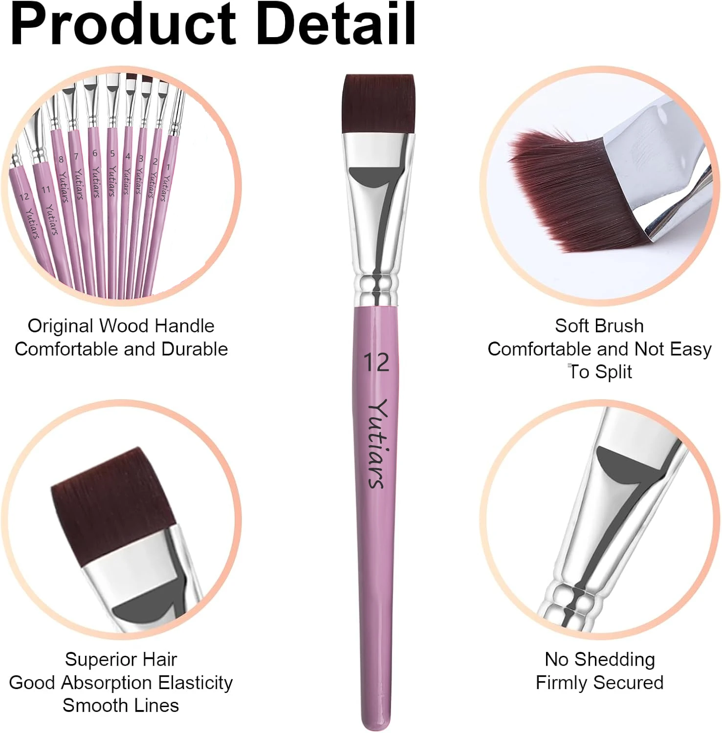 10 قطعة فرشاة وجه، 3 قطعة علبة إسفنجية للإصبع رغوة Daubers و6 قطعة إسفنجة طلاء للأكريليك الزيتي ألوان مائية لوحة قماشية صخرية