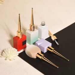 Glass Nail Gule Bottles Sample Cuticle Oil Bottling 12ml15ML Empty Softener Gel Bottles Flat Square Nail Polish Containers