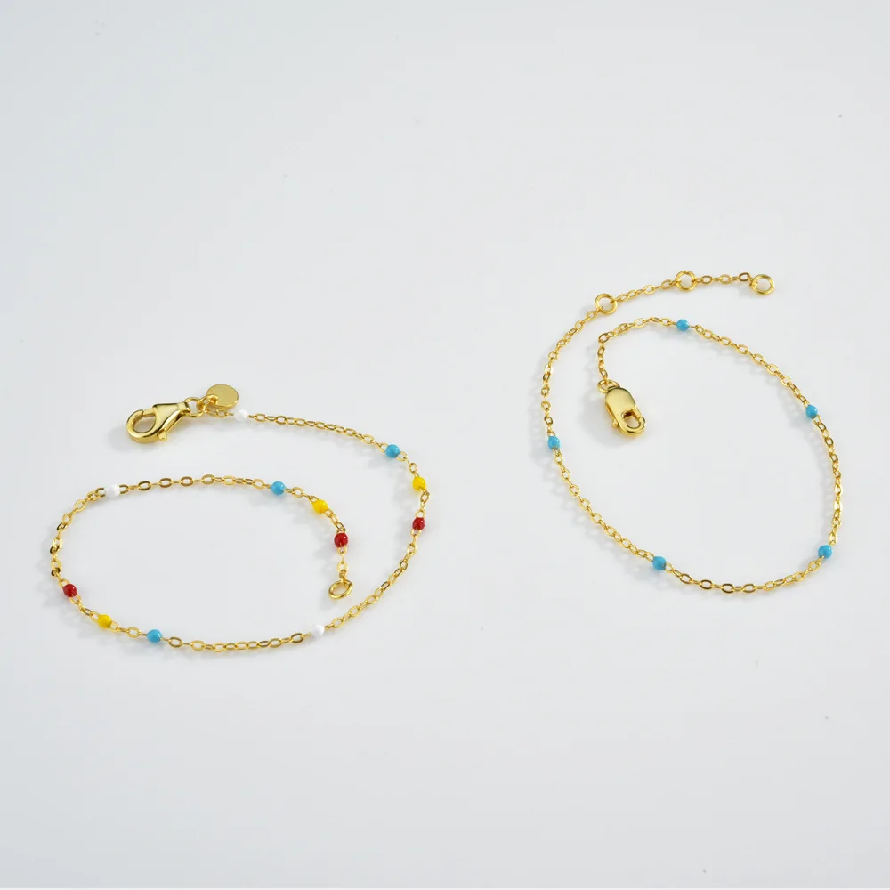 16cm Female Silver 925 Bracelet Small Beads Bracelet For Women Gift For Girls 925 Silver racelet Lobster Clasps
