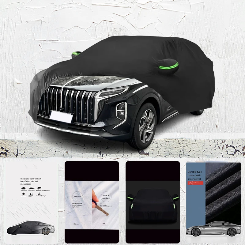 For Honqi Hongqi Anti-UV Sun Shade Rain Snow Resistant Black Cover Dustproof Car umbrella Full Car Cover Outdoor Protection