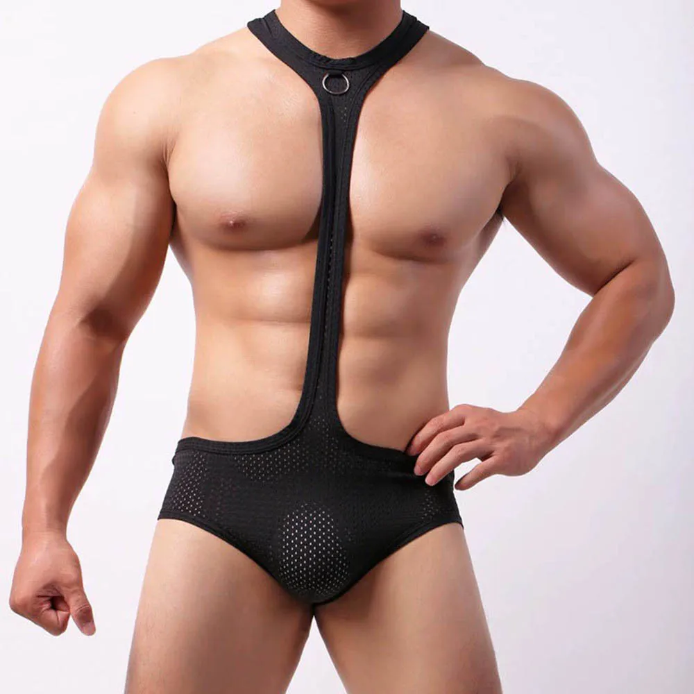 

Mens Jumpsuit Mesh Hollow Fun Sexy Underwear Gay Boys Temptation Nightclub Fashion Trend Home Underwear Men'S Clothing 2025 New