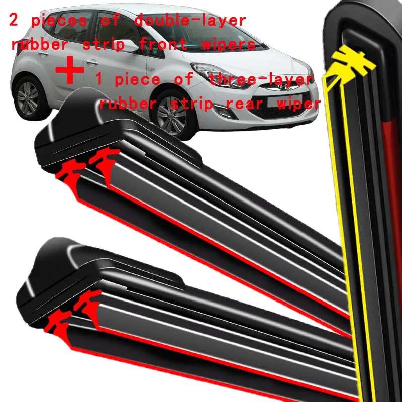 

For Hyundai IX20 2010-2020 2011 2012 2013 2014 Wiper Front & Rear Wiper Blades Windshield Windscreen Window Brushes 26"+14"+12"