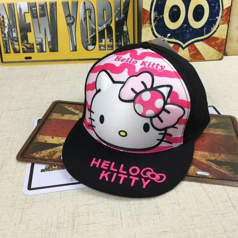 Hello Kitty Kids Hat Gifts Girls Baseball Cap Peaked Cap Sanrio Shading Sun Protection Summer Cute Hip-Hop Embroidery Baby Hat