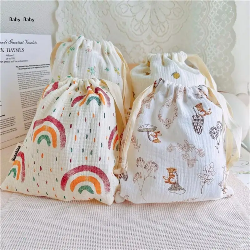 Portable Baby Cloth Nappy Wet String Bag Reusable Cloth Diaper Bags Washable Bag Q81A