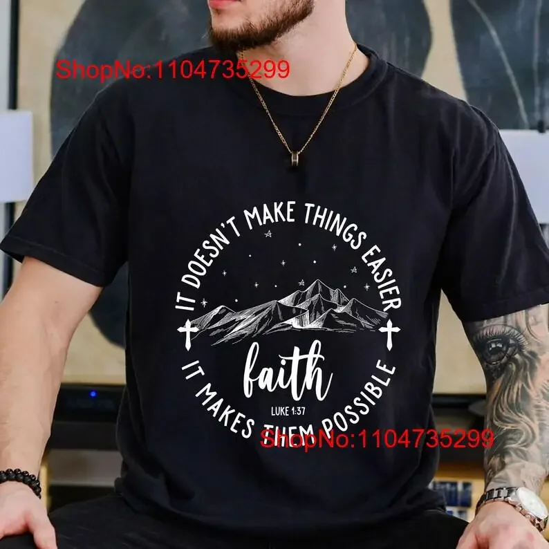 

Faith Christian T Shirt shirts for men vintage Washed Unisex fashion Casual Versatile Soft Comfortable Top For Everyday Wear